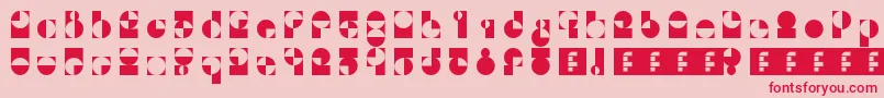 50fifty Font – Red Fonts on Pink Background