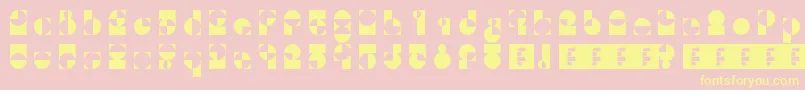 50fifty Font – Yellow Fonts on Pink Background