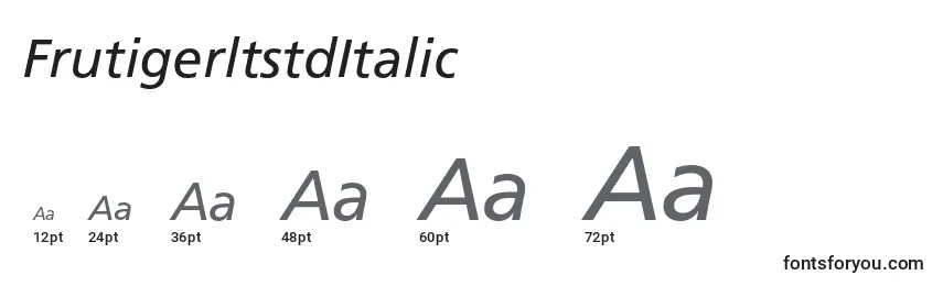 FrutigerltstdItalic Font Sizes