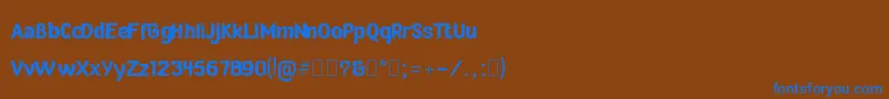 VerdeSansNeuePersonalUseBJuanCasco Font – Blue Fonts on Brown Background