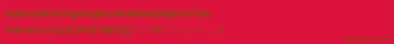 VerdeSansNeuePersonalUseBJuanCasco Font – Brown Fonts on Red Background