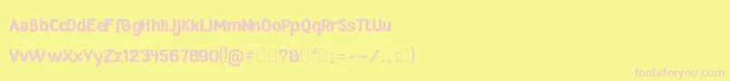 VerdeSansNeuePersonalUseBJuanCasco Font – Pink Fonts on Yellow Background