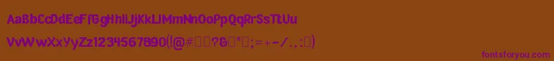 Шрифт VerdeSansNeuePersonalUseBJuanCasco – фиолетовые шрифты на коричневом фоне