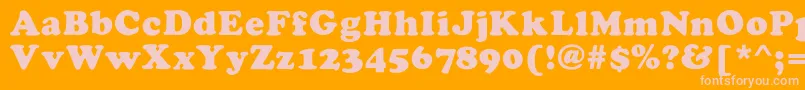 Шрифт Kladezc – розовые шрифты на оранжевом фоне
