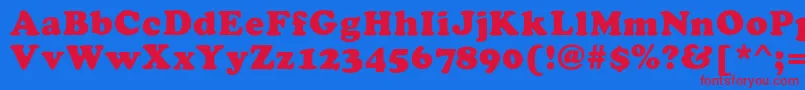 Kladezc Font – Red Fonts on Blue Background