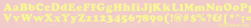 Kladezc Font – Yellow Fonts on Pink Background