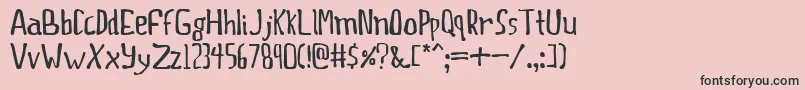 ThisBoringParty Font – Black Fonts on Pink Background