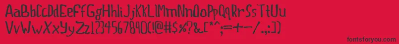 ThisBoringParty Font – Black Fonts on Red Background