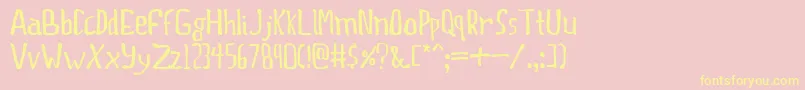 ThisBoringParty Font – Yellow Fonts on Pink Background