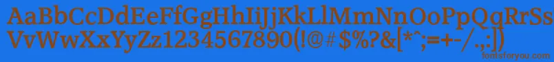 Шрифт AccoladeserialBold – коричневые шрифты на синем фоне