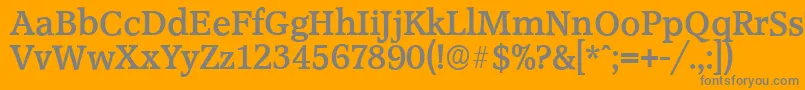 フォントAccoladeserialBold – オレンジの背景に灰色の文字