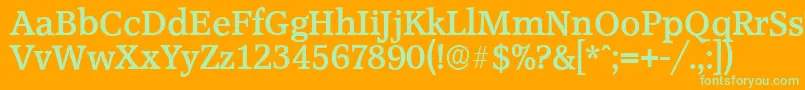 AccoladeserialBold Font – Green Fonts on Orange Background