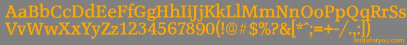 AccoladeserialBold Font – Orange Fonts on Gray Background