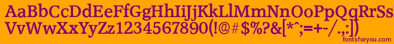 AccoladeserialBold Font – Purple Fonts on Orange Background