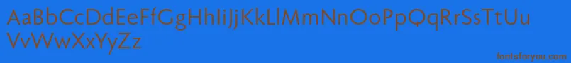 Fabersanspro55reduced Font – Brown Fonts on Blue Background
