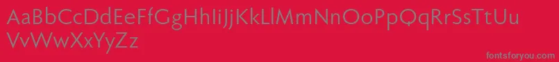 Fabersanspro55reduced Font – Gray Fonts on Red Background