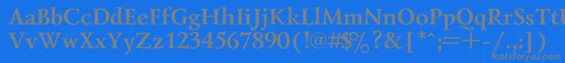 Lazursk1 Font – Gray Fonts on Blue Background