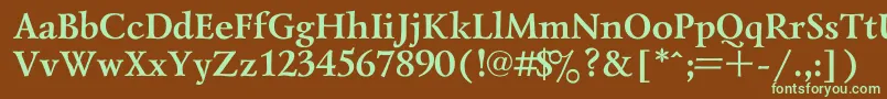 Lazursk1 Font – Green Fonts on Brown Background