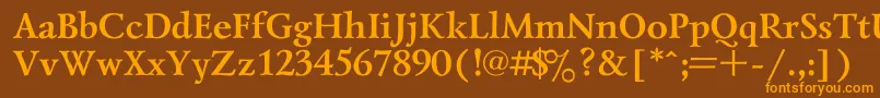 Lazursk1 Font – Orange Fonts on Brown Background