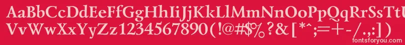 Lazursk1 Font – Pink Fonts on Red Background