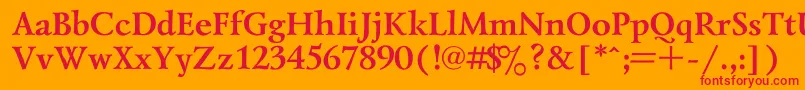 Lazursk1 Font – Red Fonts on Orange Background