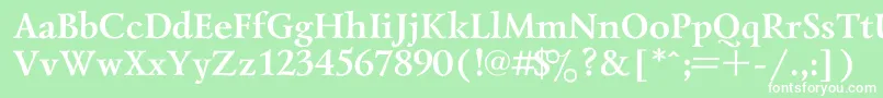 Шрифт Lazursk1 – белые шрифты на зелёном фоне