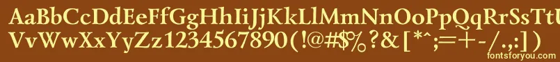 fuente Lazursk1 – Fuentes Amarillas Sobre Fondo Marrón