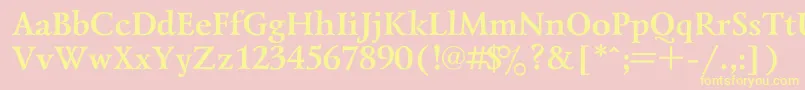 Lazursk1 Font – Yellow Fonts on Pink Background