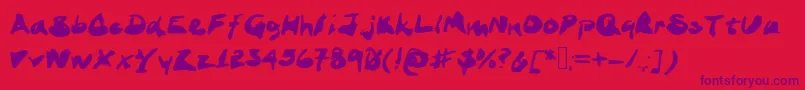 Inkstand Font – Purple Fonts on Red Background