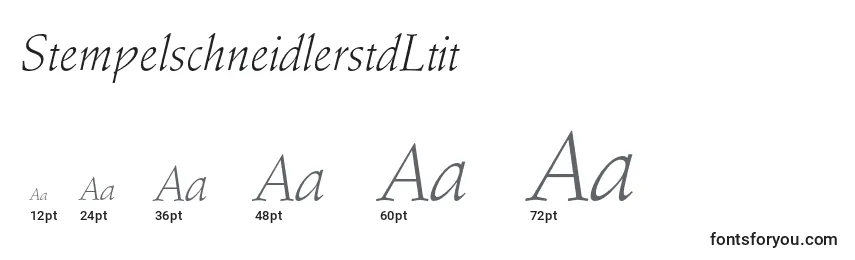 Размеры шрифта StempelschneidlerstdLtit