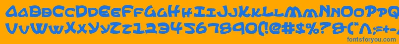 EphesianBold Font – Blue Fonts on Orange Background