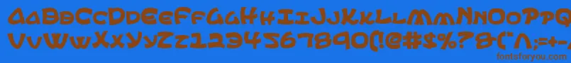EphesianBold Font – Brown Fonts on Blue Background