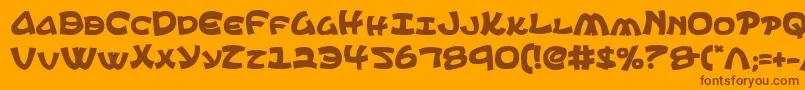 EphesianBold Font – Brown Fonts on Orange Background
