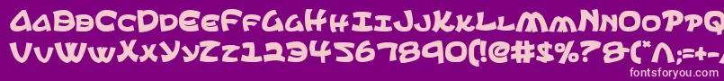 EphesianBold Font – Pink Fonts on Purple Background