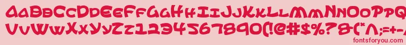 EphesianBold Font – Red Fonts on Pink Background