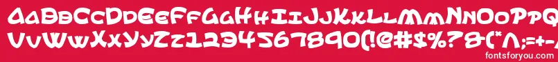 EphesianBold Font – White Fonts on Red Background