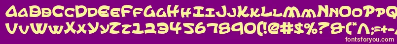 EphesianBold Font – Yellow Fonts on Purple Background