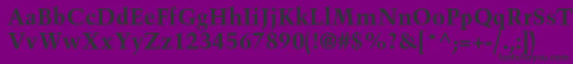 TrumpmediaevalltstdBold Font – Black Fonts on Purple Background