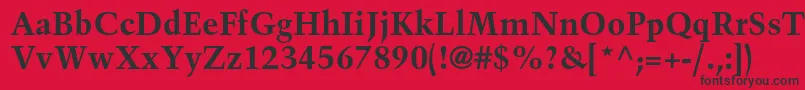 TrumpmediaevalltstdBold Font – Black Fonts on Red Background