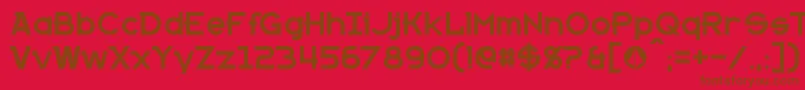 Kanno Font – Brown Fonts on Red Background