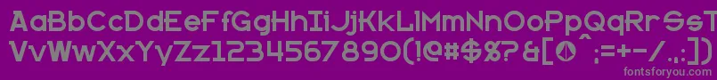 フォントKanno – 紫の背景に灰色の文字