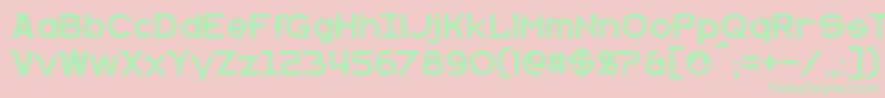 Kanno Font – Green Fonts on Pink Background