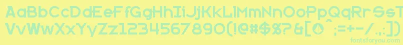 Kanno Font – Green Fonts on Yellow Background