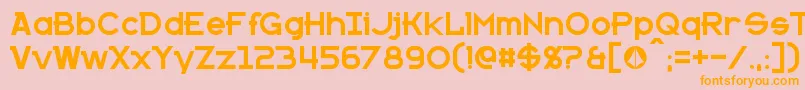 Kanno Font – Orange Fonts on Pink Background