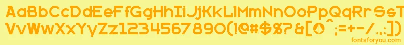 Kanno Font – Orange Fonts on Yellow Background