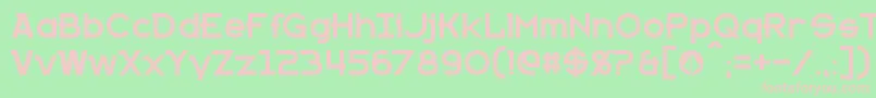 Kanno Font – Pink Fonts on Green Background