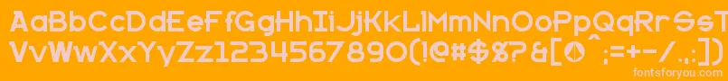 Kanno Font – Pink Fonts on Orange Background