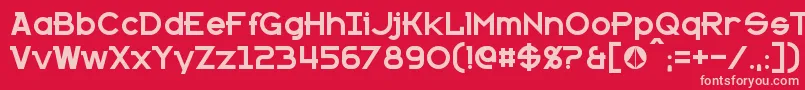 Kanno Font – Pink Fonts on Red Background