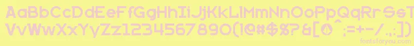Kanno Font – Pink Fonts on Yellow Background
