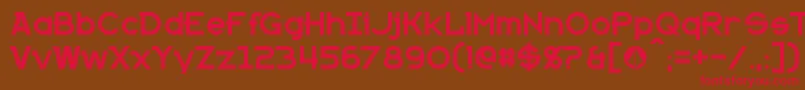 Kanno Font – Red Fonts on Brown Background